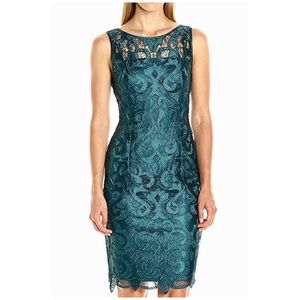 Adrianna Papell Lace Sheath Dress.